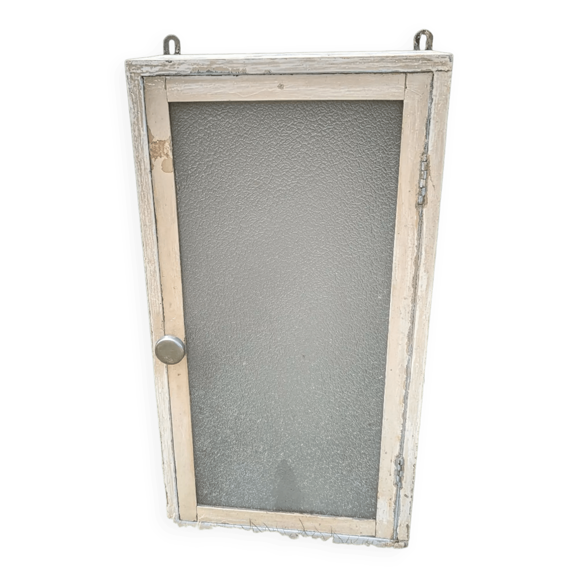 Armoire murale vintage et patinée avec vitre Selency