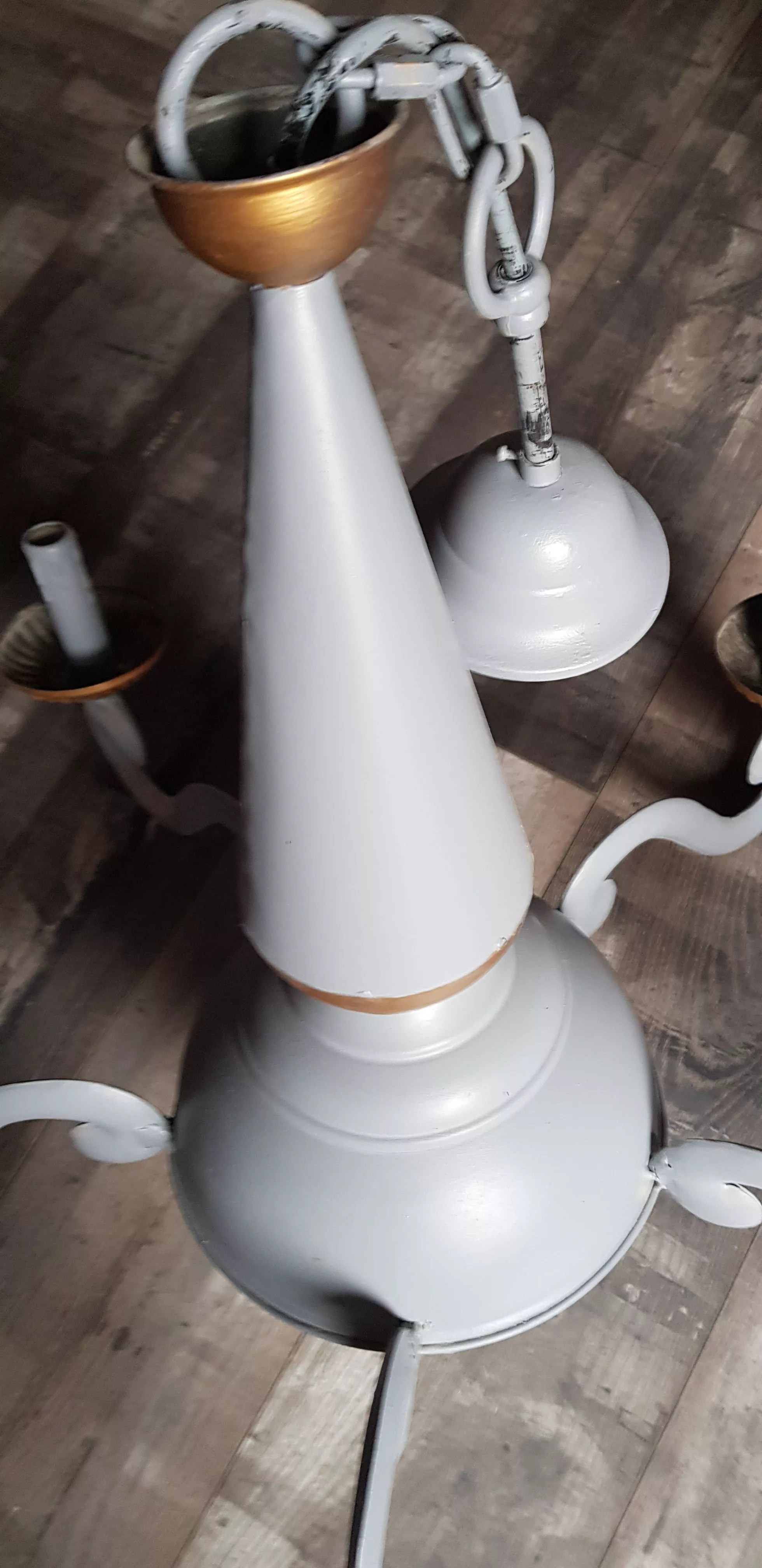 Lustre en zinc peint Selency