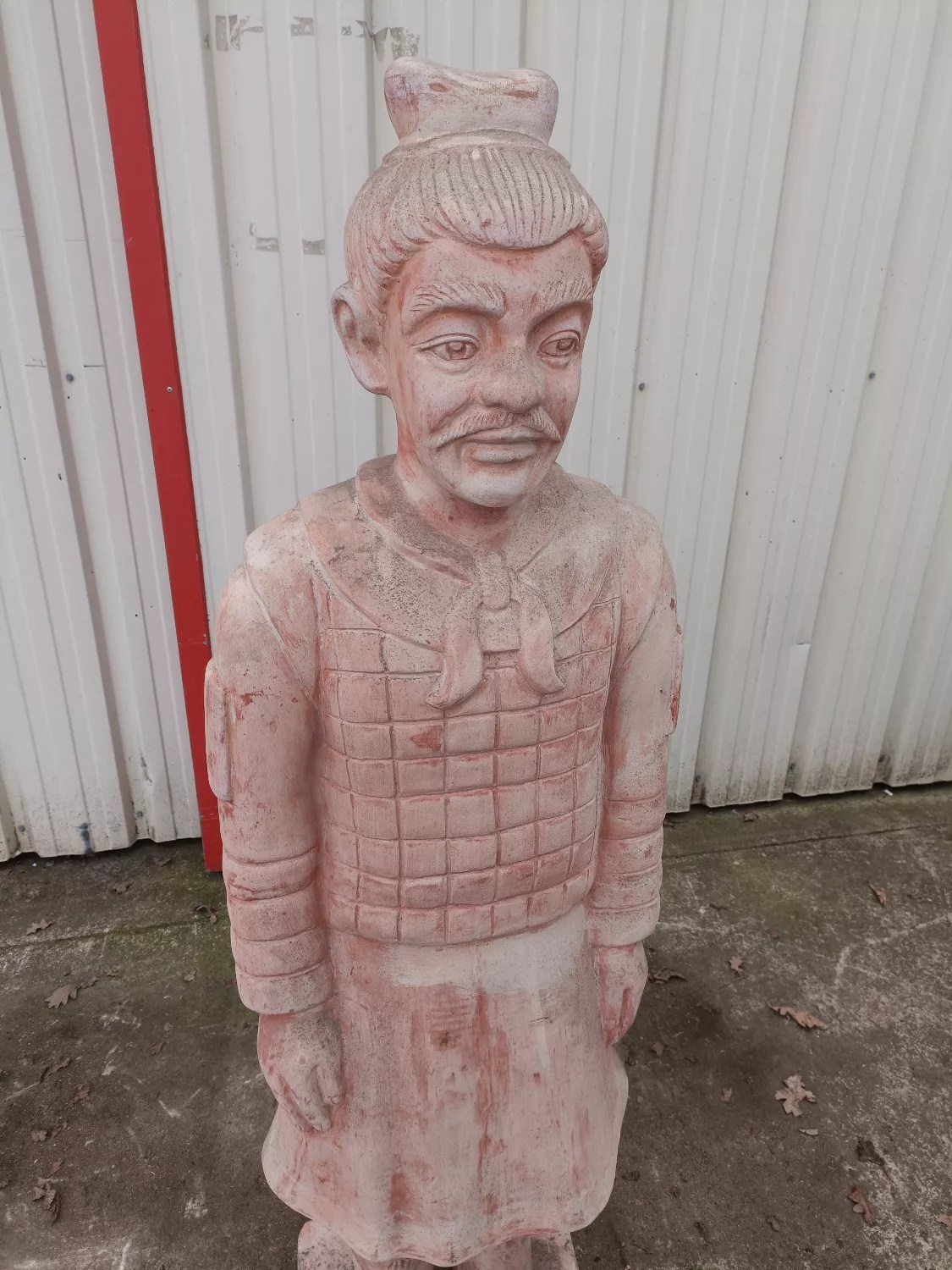 Statue de jardin Guerrier XIAN debout en terre cuite 160 cm Selency