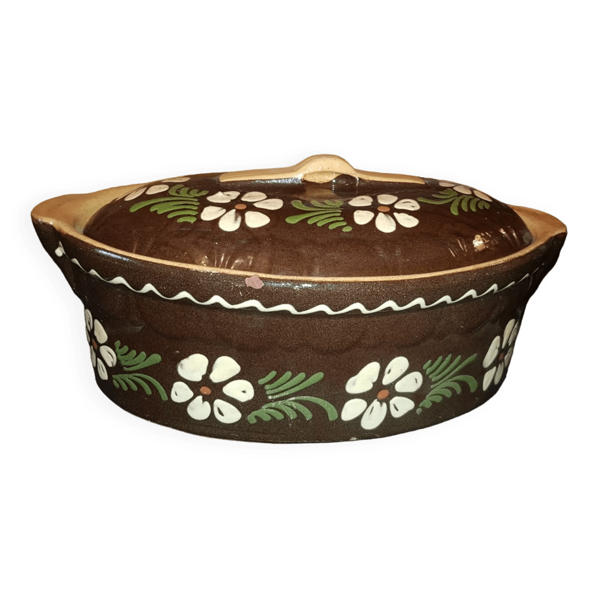 Terrine alsacienne à baeckeoffe en terre cuite. 8 personnes. Selency