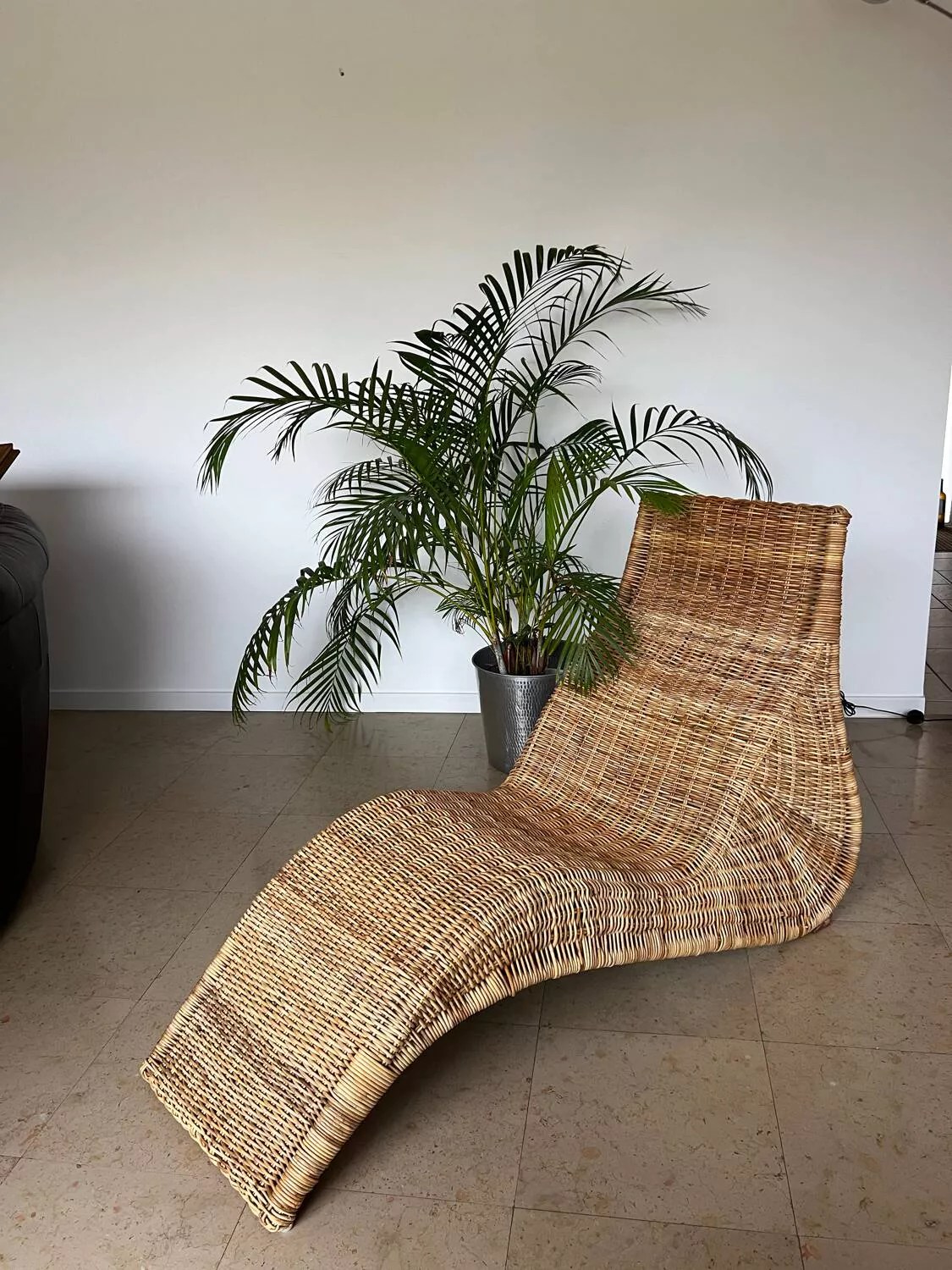 Chaise longue rotin IKEA karlskrona vintage par Karl malmvall Selency
