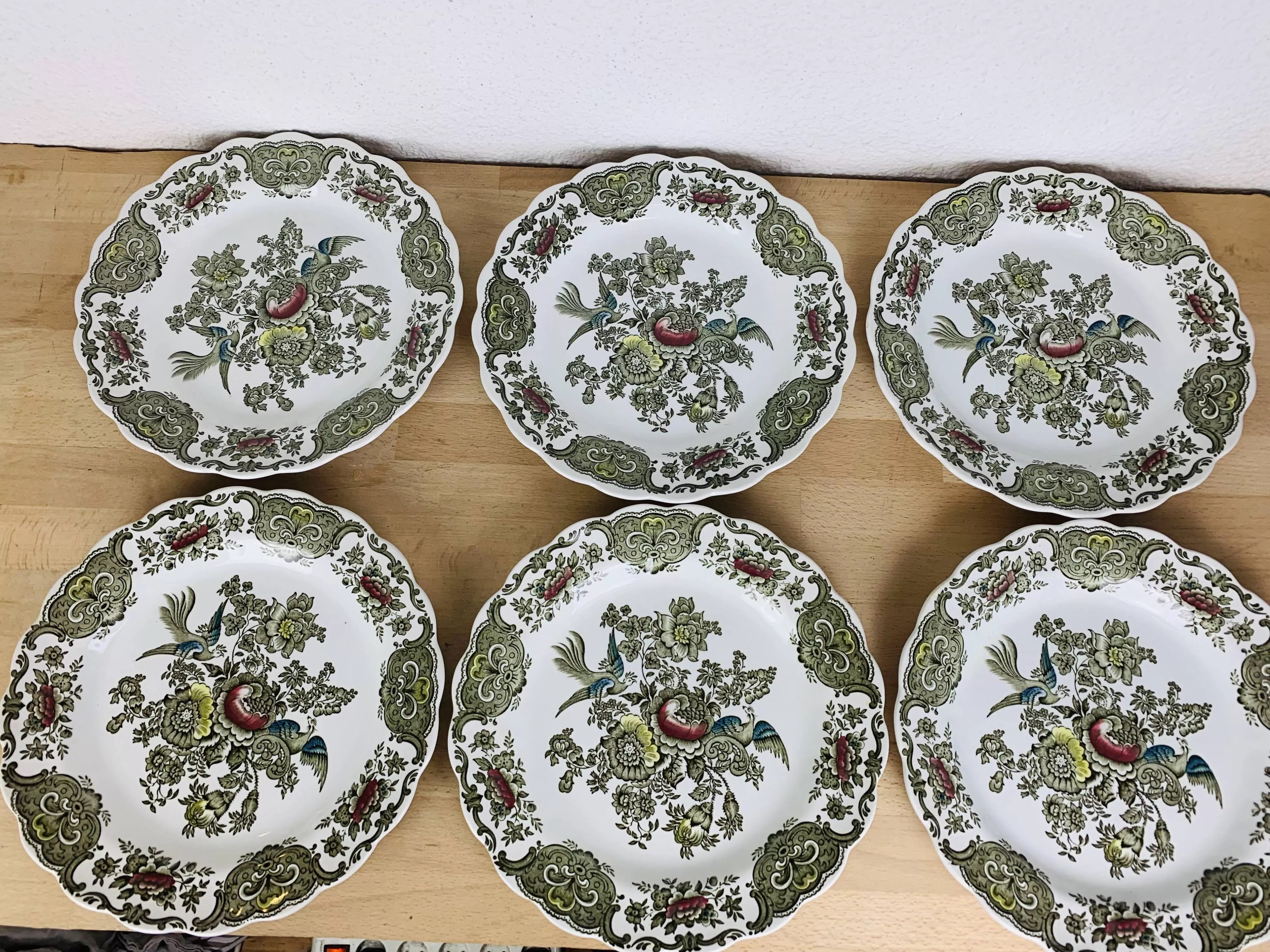 6 assiettes plates Windsor par Ridgway Staffordshire Selency