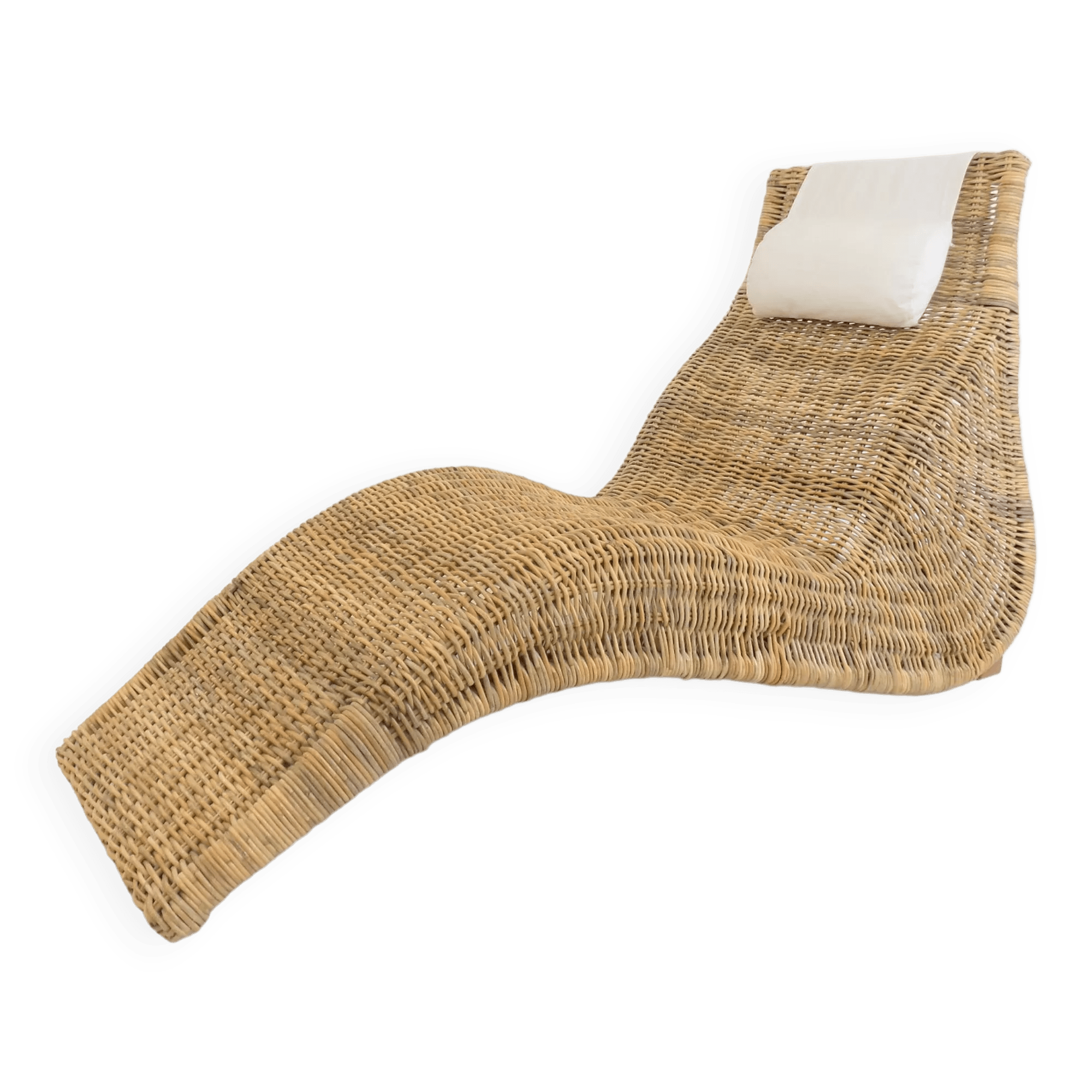 Chaise longue en rotin Karlskrona par Carl Öjerstam Selency