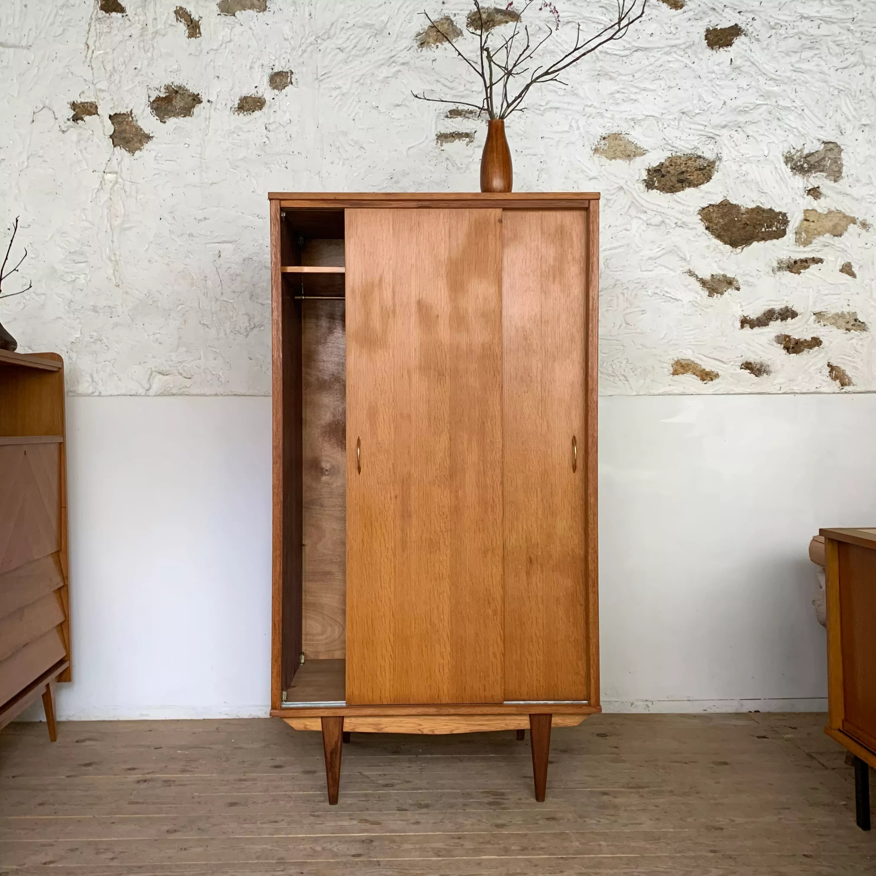 Armoire penderie vintage portes coulissantes Selency