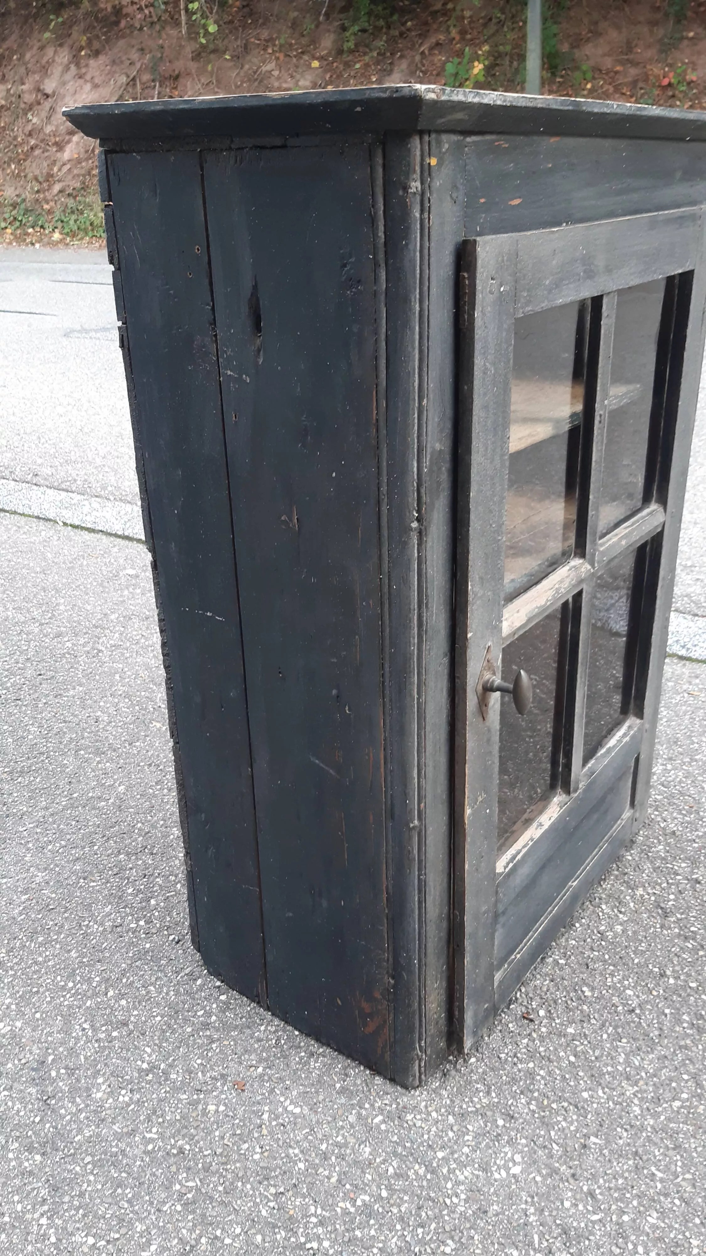 Armoire murale vitrée fin XIXÈME Selency