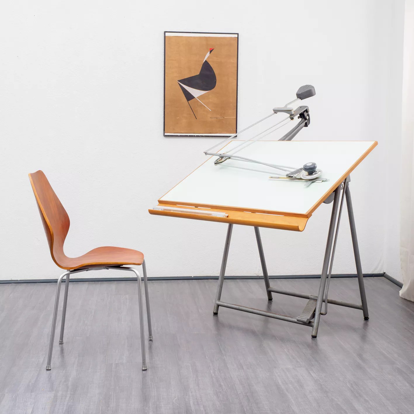 Drawing table 1950s from Franz Kuhlmann Selency