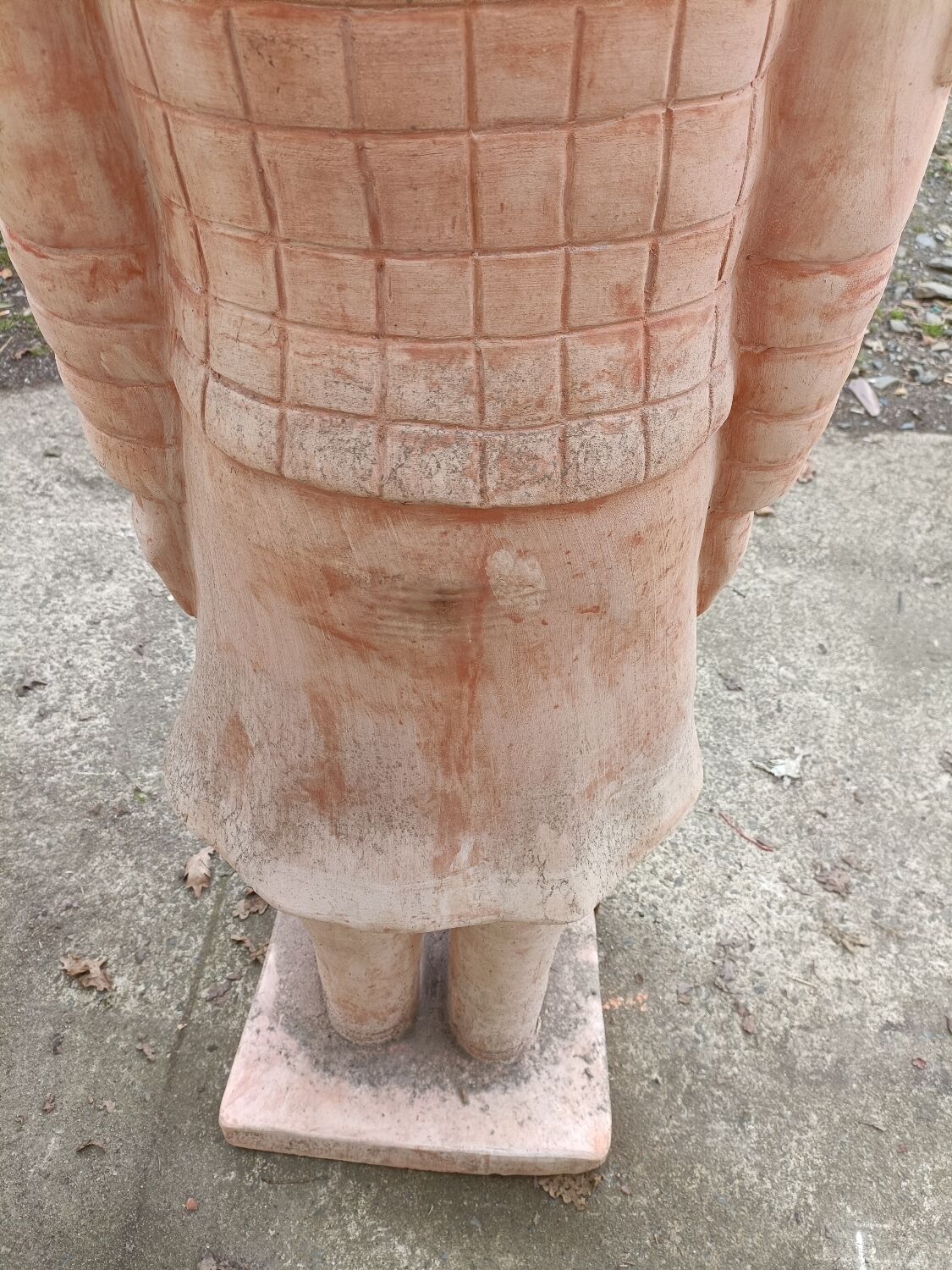 Statue de jardin Guerrier XIAN debout en terre cuite 160 cm Selency