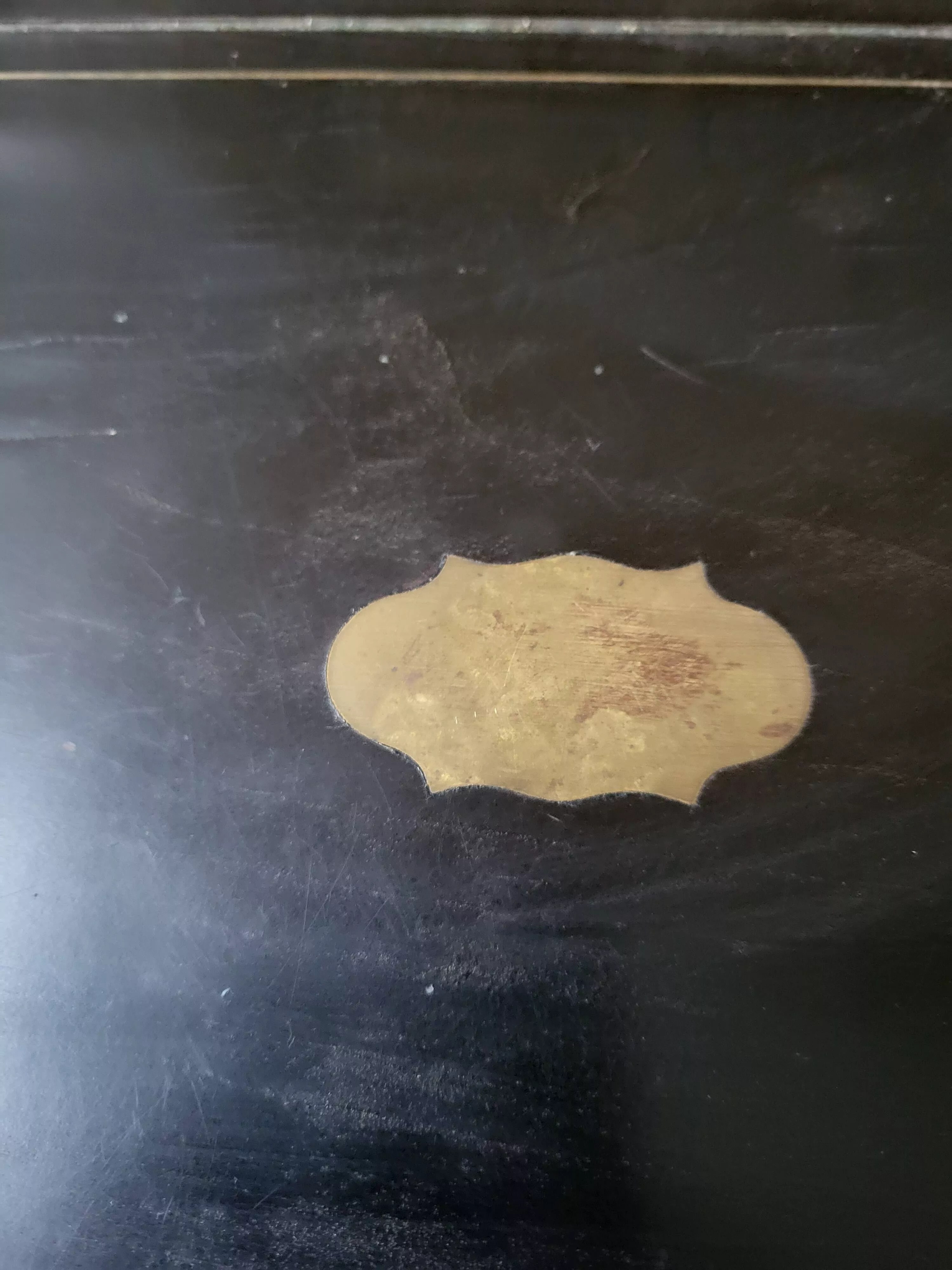 Mallette, coffret, jeux anciens napoléon iii en bois noirci , 209