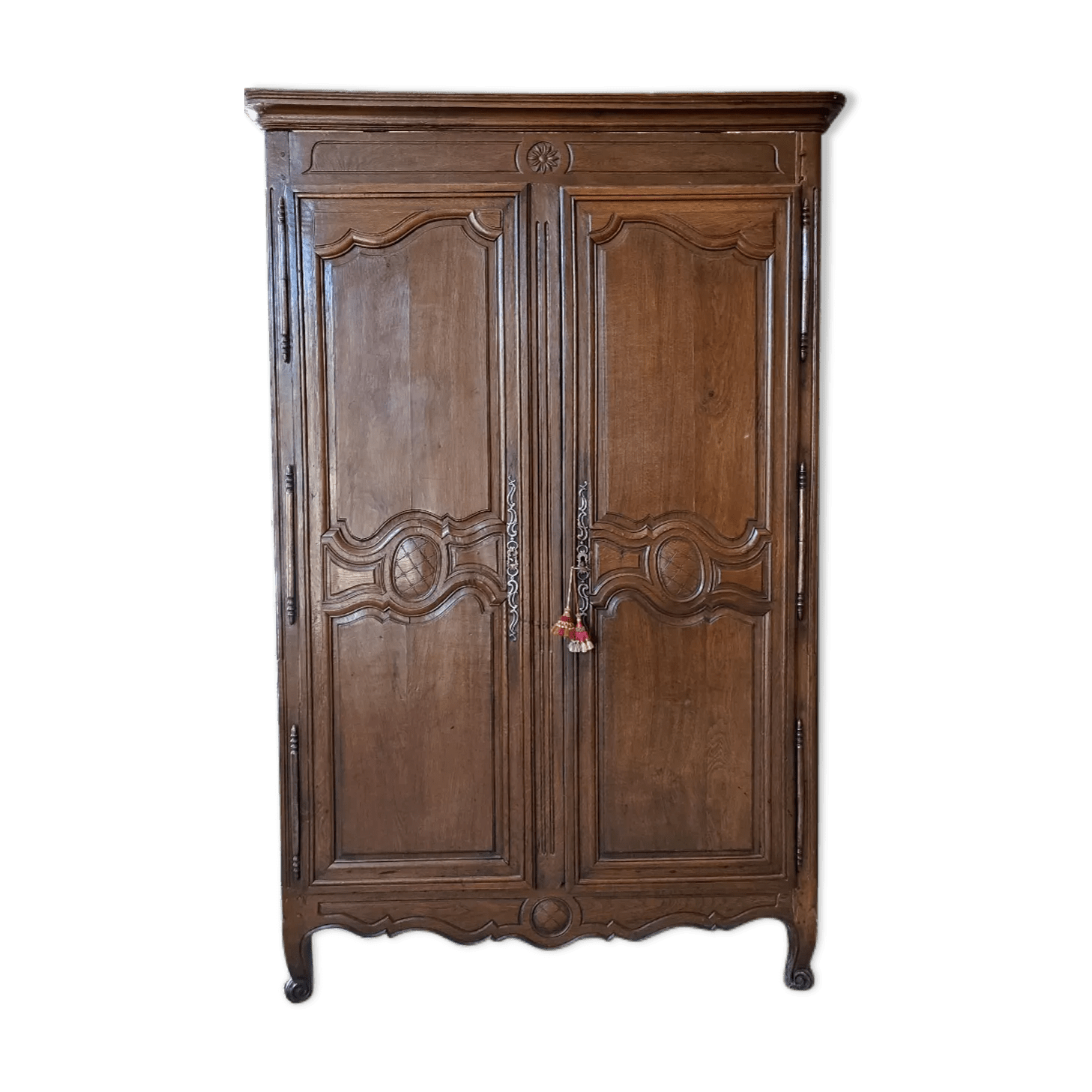 Armoire penderie deux portes Louis XV en chêne Selency