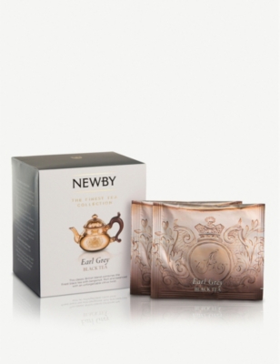 NEWBY TEAS UK Earl Grey pyramid tea bags box of 15