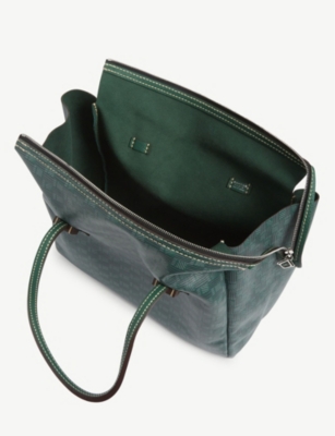 Moreau Paris Vincennes Logoprint Leather Bag In Green ModeSens