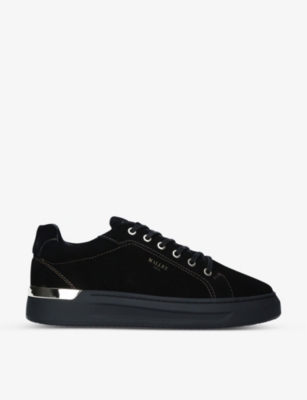 Mallet Grftr Suede Lowtop Trainers In Black ModeSens