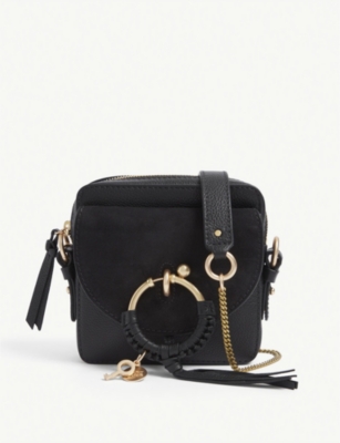 SEE BY CHLOE Joan mini suede and leather crossbody bag