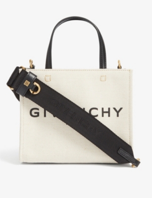 GIVENCHY Logoprint small canvas tote bag