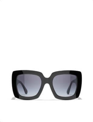CHANEL CH5474Q rectangularframe leather and acetate sunglasses