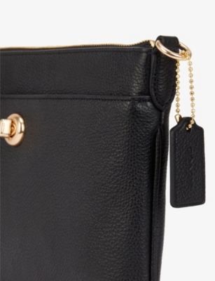 Coach Polly Pebbled Leather Crossbody Bag In Black ModeSens