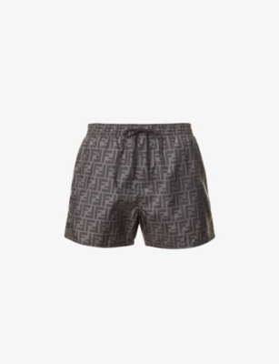 FENDI Monogramprint regularfit swim shorts