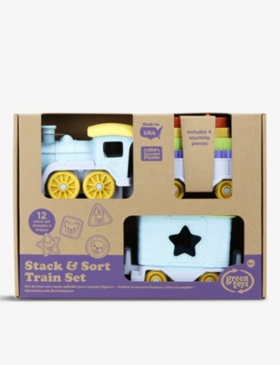 GREEN TOYS Stack and sort recycledplastic train playset