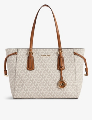 MICHAEL MICHAEL KORS Voyager monogram coatedcanvas tote bag