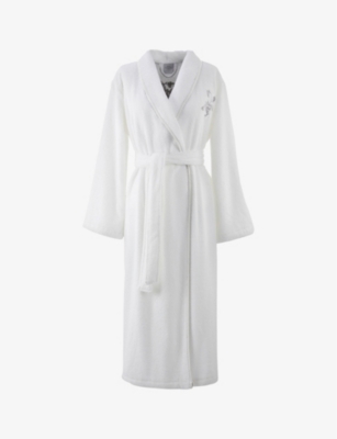YVES DELORME Soierie patterned cottonterry dressing gown