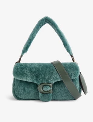 COACH Pillow Tabby shearling and leather crossbody bag