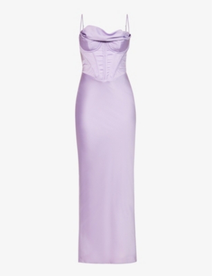 HOUSE OF CB Charmaine fullerbust satin midi dress