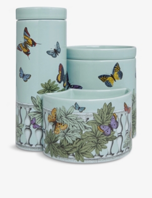 Fornasetti Farfalle E Balaustra Scented Candles Set Of Three ModeSens