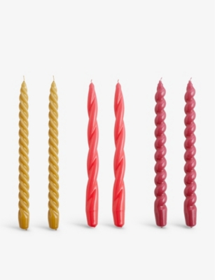 HAY Spiral paraffin wax candles set of six