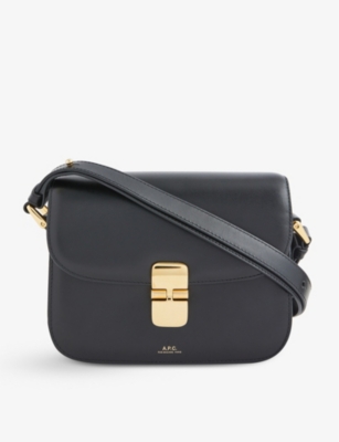 APC Grace brandfoiled leather crossbody bag