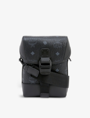 Mcm Black Aren Coated Canvas Crossbody Bag ModeSens