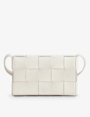 Bottega Cassette Small Intrecciato Leather Crossbody Bag In
