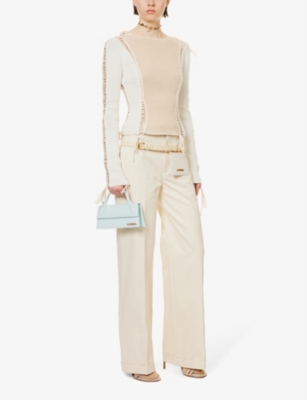 Jacquemus Pale Blue Le Chiquito Long Leather Tophandle Bag ModeSens