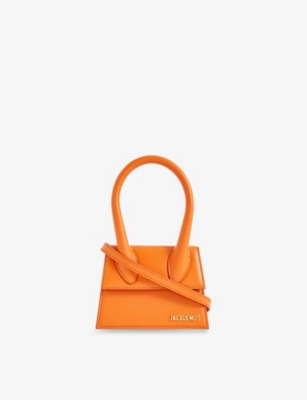 Jacquemus Orange Le Chiquito Medium Leather Tophandle Bag ModeSens