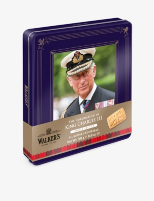 WALKERS King Charles III Coronation shortbread biscuit tin 300g