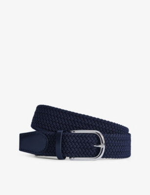 REISS Elmont plaited stretchwoven belt
