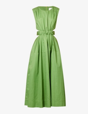 AJE Zorina openback cotton maxi dress