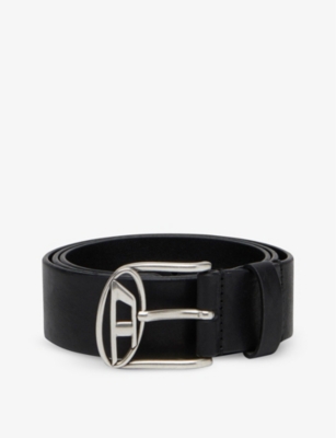 DIESEL B1DR logobuckle leather belt