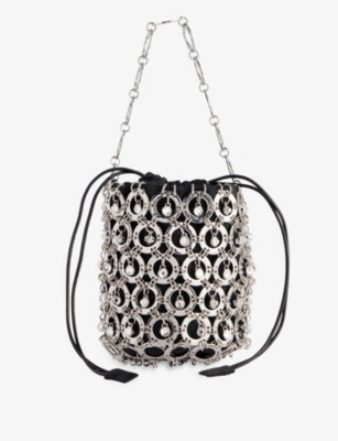 RABANNE Sphere metal bucket bag