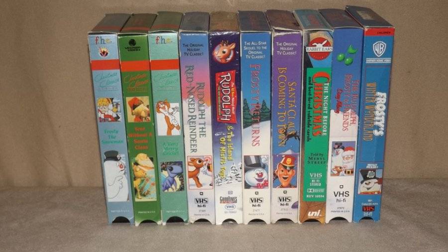 Christmas Classics Lot 10 VHS Videos Rudolph Frosty Island