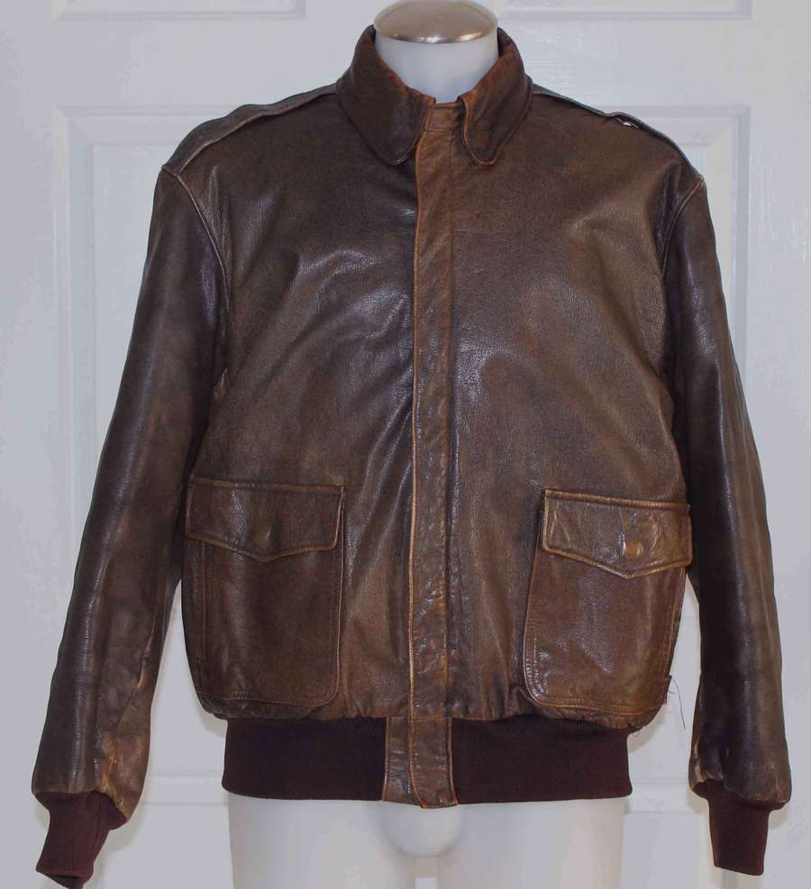 LL Bean Bomber Jacket Flying Tiger Leather Goatskin Thinsulate Size 44