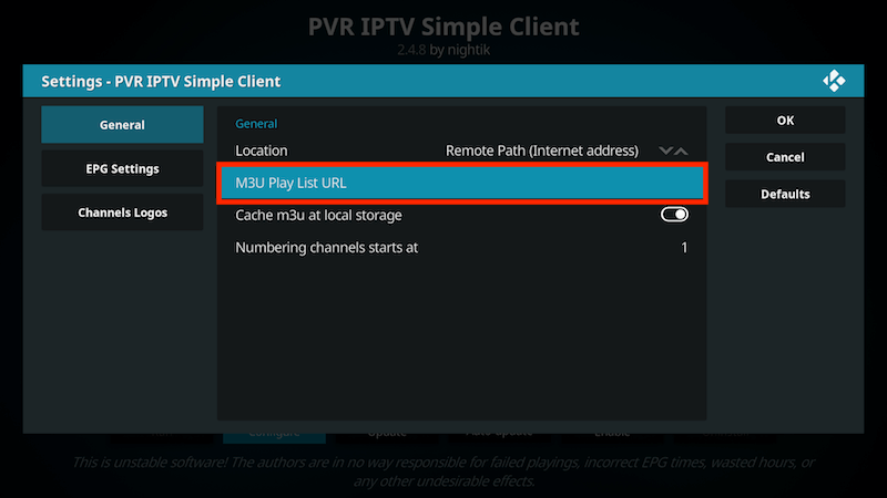 How to Setup PVR IPTV Simple Client Kodi