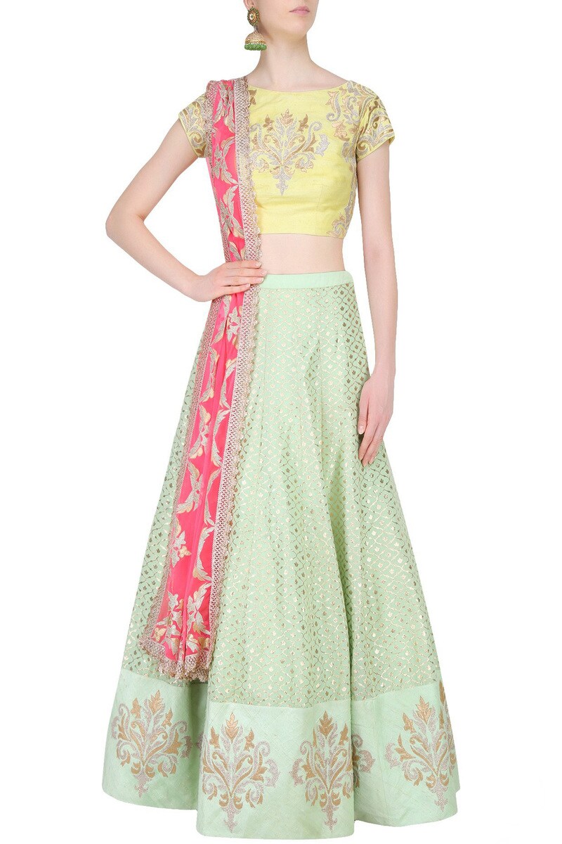 15 Beautiful Pastel Lehengas for Brides and Bridesmaids (Plus Where to