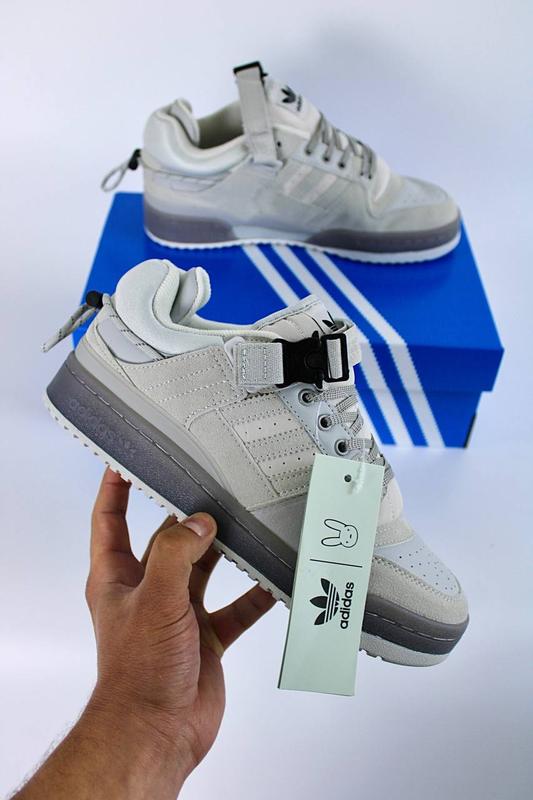 Мужские кроссовки adidas bad bunny x forum low gray кроссовки премиум