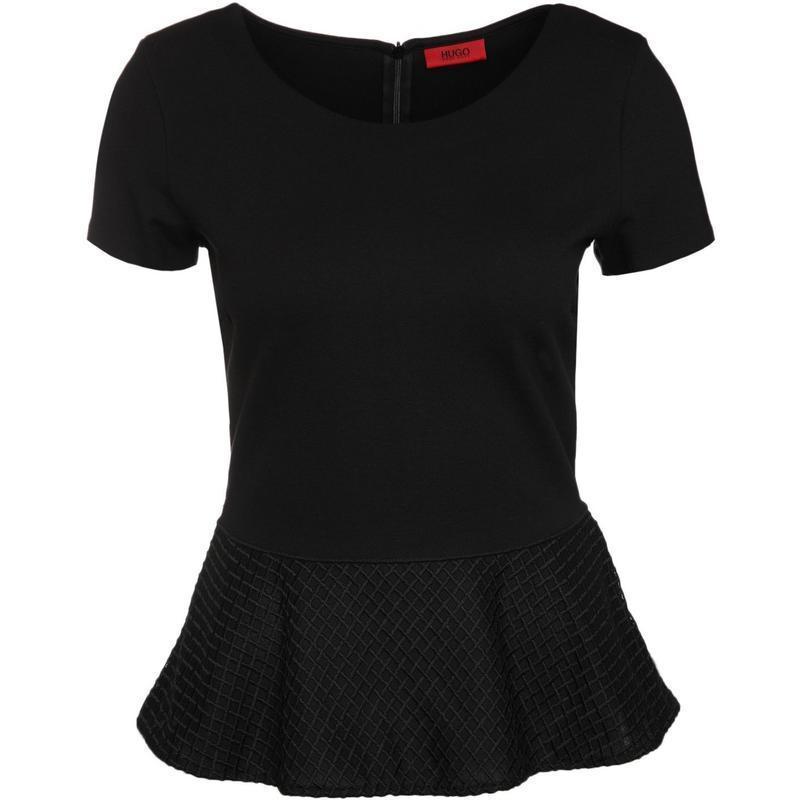 Шикарна блузка чорного кольору з віскозної суміші hugo boss made in