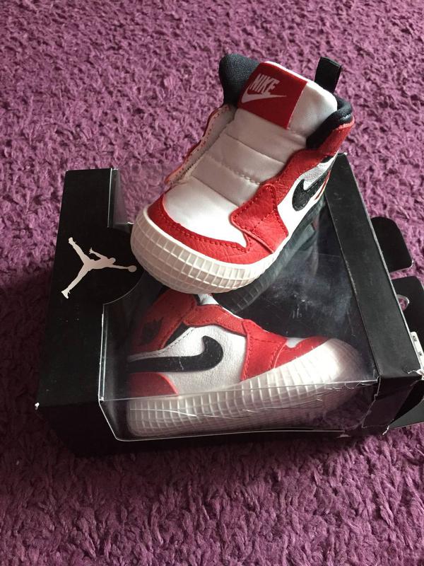 Кросівки nike jordan 1 crib bootie дитячі at3745 163 оригінал білі