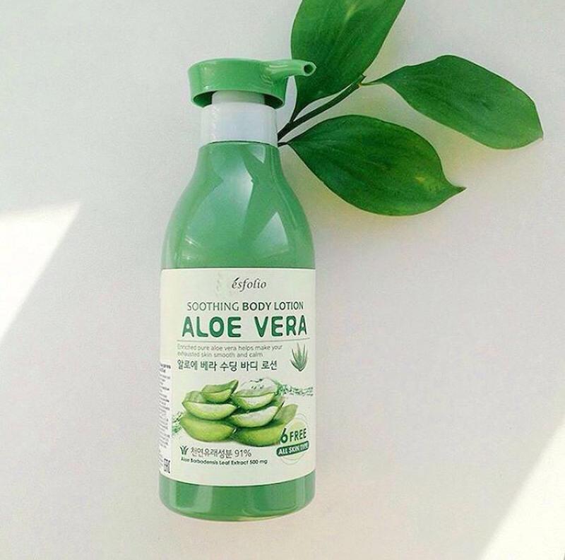 Лосьон для тела с алоэ esfolio aloe vera soothing body wash & body