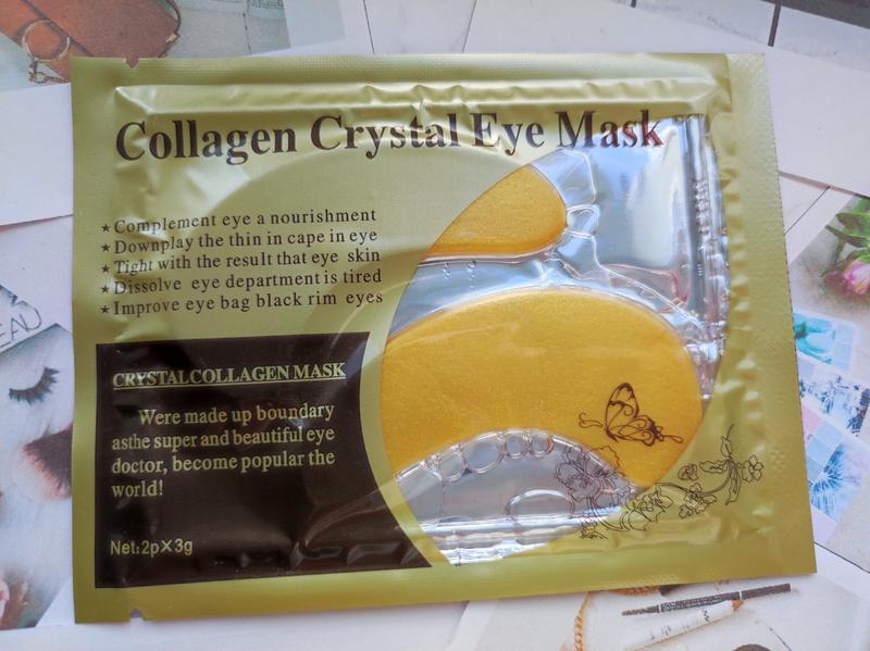 Гідрогелеві патчі золоті під очі collagen crystal eye mask — цена 10