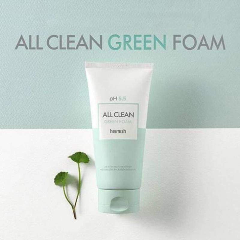 Heimish all clean green foam ph 5.5 очищуюча пінка для вмивання з екстрактом мильного дерева