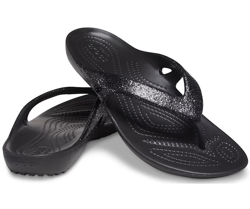 Фліпи з блискітками crocs kadee ii glitter, w7, w8, w9, w10 — цена 950