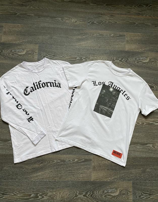 Оригинальная футболка лонгслив primark los angeles, california — цена